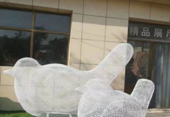 鏤空鳥雕塑工廠標準，多彩藝術，鐵藝小鳥雕塑供應