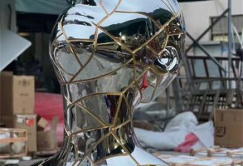 白鋼人頭像雕塑通用,街道標識,不銹鋼鏡面人頭像雕塑承接