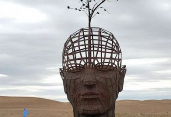 人頭像雕塑標準,彩鋼制作,鏤空鐵藝人頭像雕塑優價