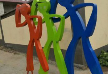 大型鏤空體育雕塑公司，花園小品，鐵藝人物雕塑提供