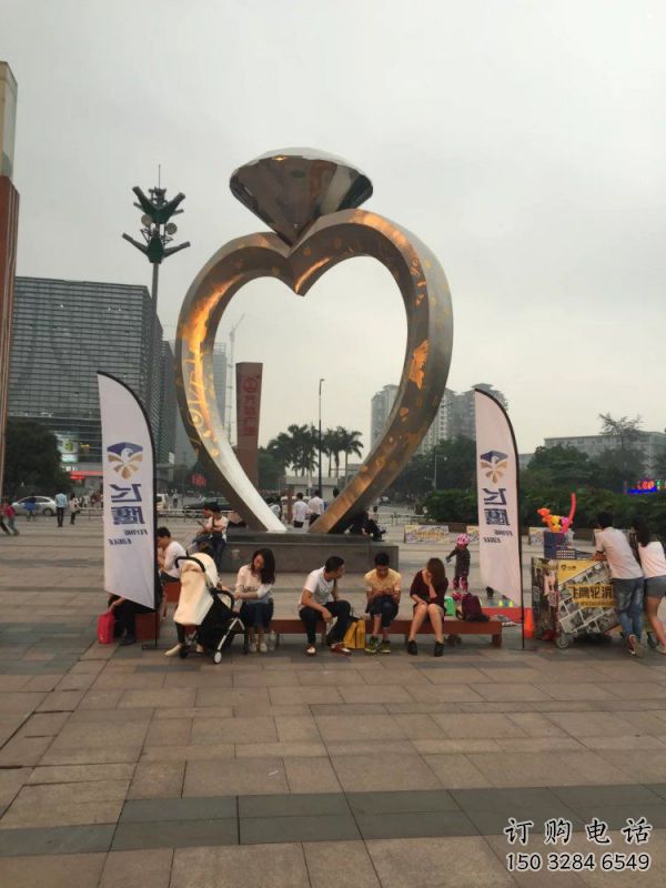 戒指環(huán)雕塑承接，景區(qū)案例，公園戒指環(huán)雕塑定制