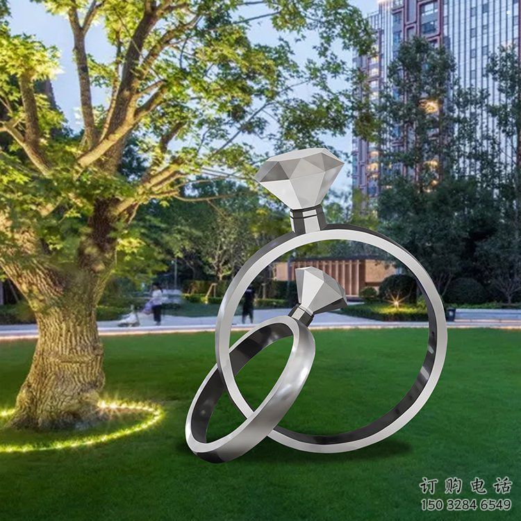 鉆戒雕塑工廠標準，多彩藝術，景觀鉆戒雕塑供應