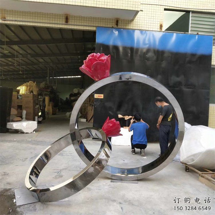 鉆戒雕塑通用，花園小品，廣場景觀鉆戒雕塑優價