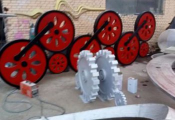 車輪雕塑常用，鋼管組合，景觀車輪雕塑定價