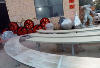 烤漆車輪雕塑制造商，室外軟裝，景觀車輪雕塑承接