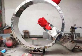 戒指環(huán)雕塑優(yōu)選，陸地擺件，不銹鋼戒指環(huán)雕塑廠家