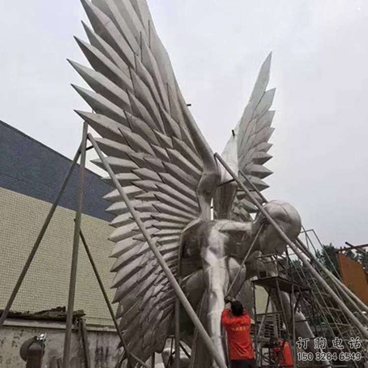 房地產翅膀雕塑，仿古景觀雕塑，噴砂制造