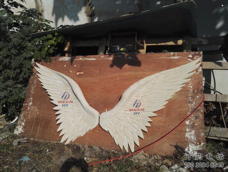 鳥翅雕塑批發，拉絲工藝，不銹鋼鳥翅雕塑承接