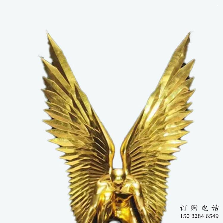 制造鳥翅雕塑定價(jià)，地標(biāo)擺件，烤漆不銹鋼鳥翅雕塑精選