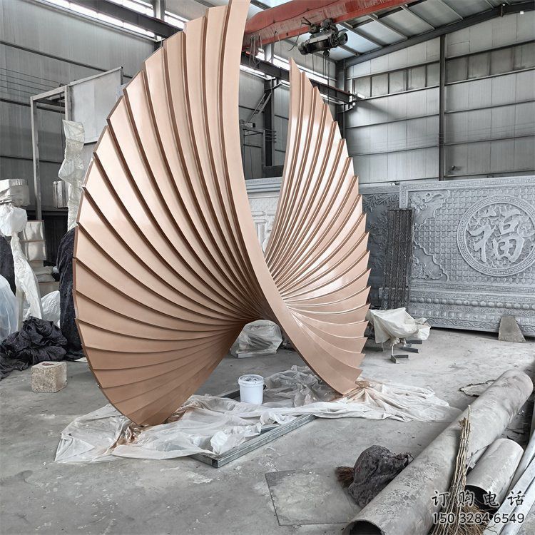 公共羽翼雕塑訂做，城市裝飾，庭院不銹鋼羽翼雕塑展品