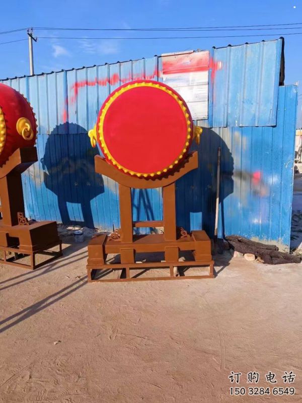 鑼鼓雕塑工程制作，城市雕塑，不銹鋼鑼鼓雕塑專供