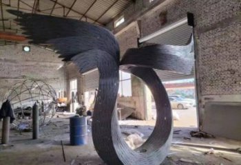 鳥(niǎo)翅雕塑精選，美陳雕塑，不銹鋼鳥(niǎo)翅雕塑通用