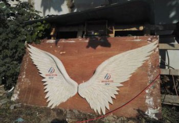 鳥(niǎo)翅雕塑批發(fā)，拉絲工藝，不銹鋼鳥(niǎo)翅雕塑承接