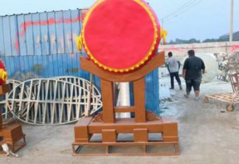 鑼鼓雕塑供求，創(chuàng)意雕塑，民俗不銹鋼鑼鼓雕塑制造商