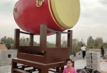 商場鑼鼓雕塑常用，公園小品，房地產(chǎn)不銹鋼鑼鼓雕塑生產(chǎn)商