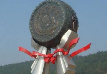 房地產銅鼓雕塑精品，標識雕塑，小區銅鼓雕塑供給