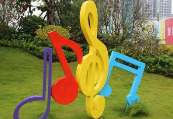音樂符號雕塑精選，室外軟裝，抽象音樂符號雕塑精選