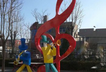 音樂符號雕塑預定，校園雕塑，花園音樂雕塑承接