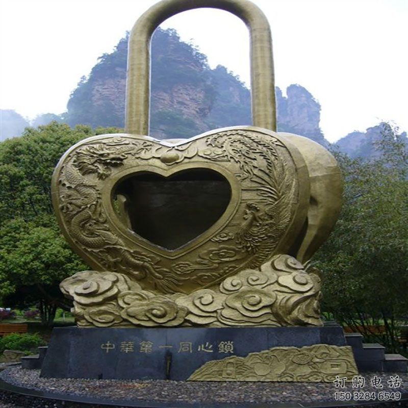 景觀鎖子雕塑專供，園林裝飾，建筑玻璃鋼鎖子雕塑批發