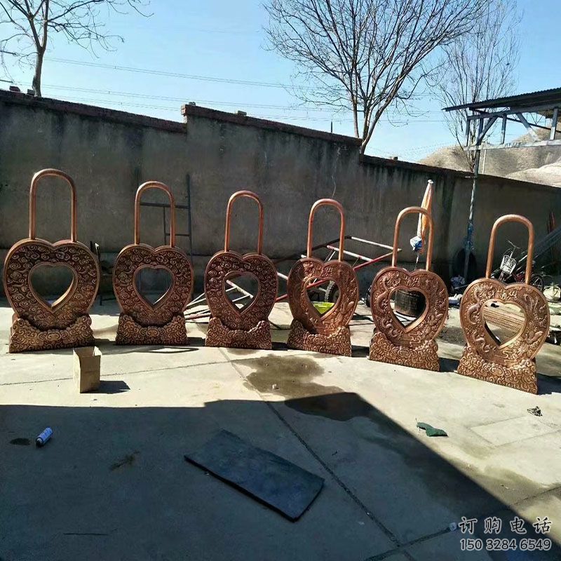 同心鎖雕塑工廠標準，多彩藝術，鎖子雕塑供應