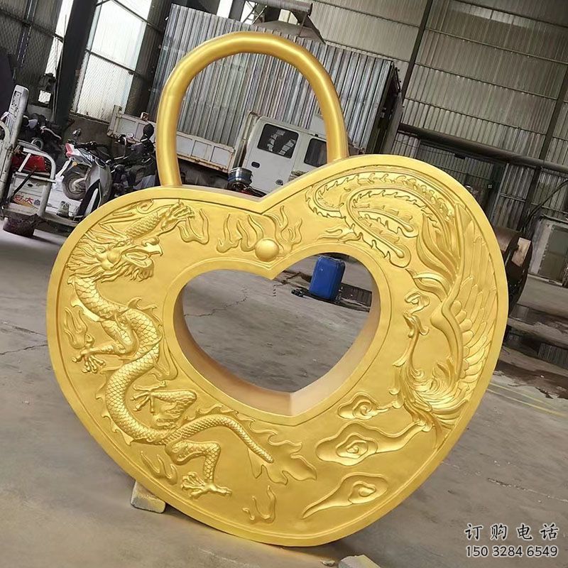 裝飾同心鎖雕塑通用，街景小品，鎖子雕塑制造