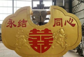 連心鎖雕塑服務商，美陳雕塑，連心鎖雕塑精選