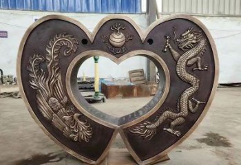 環境同心鎖雕塑批發，拉絲工藝，小品鎖子雕塑承接