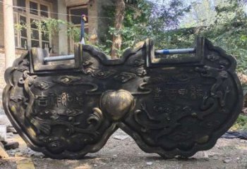 戶外銅鎖子擺放通用，陸地擺件，銅鎖子雕塑制作優選