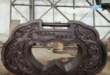 環境銅鎖子雕塑選定，園林裝飾，大型銅鎖子雕塑公司