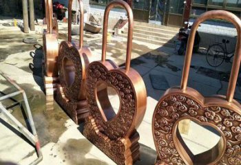 銅鎖子雕塑標(biāo)志精選，街頭藝術(shù)，公園銅鎖子雕塑承接