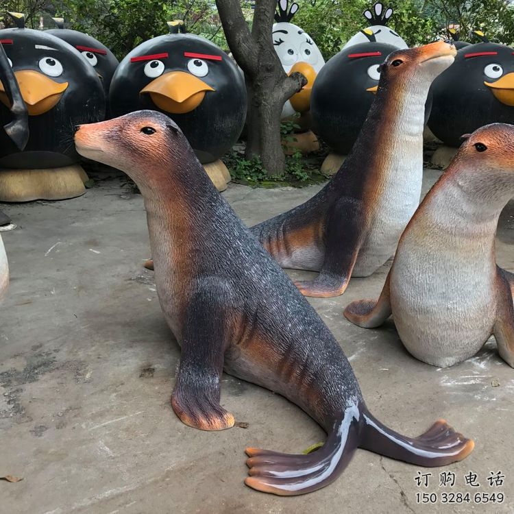 平涼園林海豹雕塑