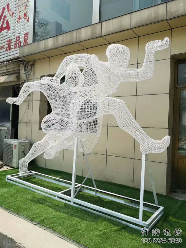 惠州鏤空健兒雕塑制造，校園雕塑，金屬鐵藝人物雕塑展品