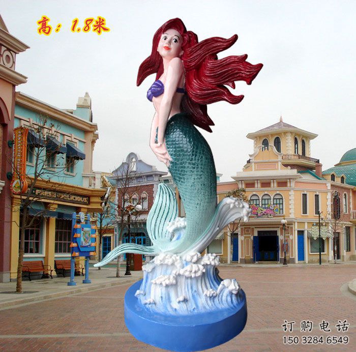 貴陽水景美人魚雕塑