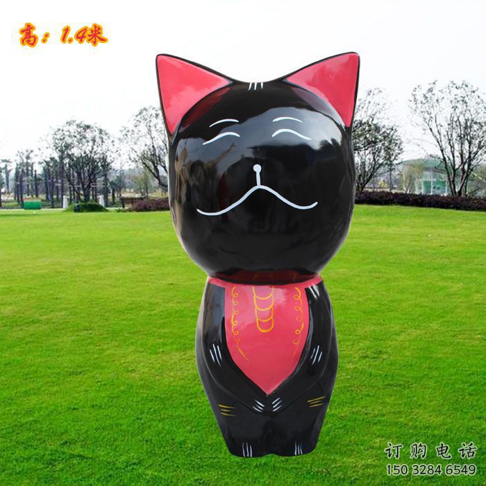 澄邁廣場小貓雕塑，動物擺件，仿古工藝