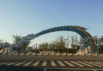 晉安云朵大門雕塑，公園美陳元素，不銹鋼云朵大門雕塑