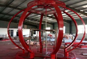 柳州景觀燈籠雕塑優選，陸地擺件，園林不銹鋼燈籠雕塑供應