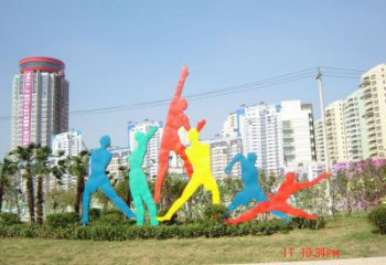 黔南投籃雕塑，剪影工藝制作，不銹鋼體育人物雕塑