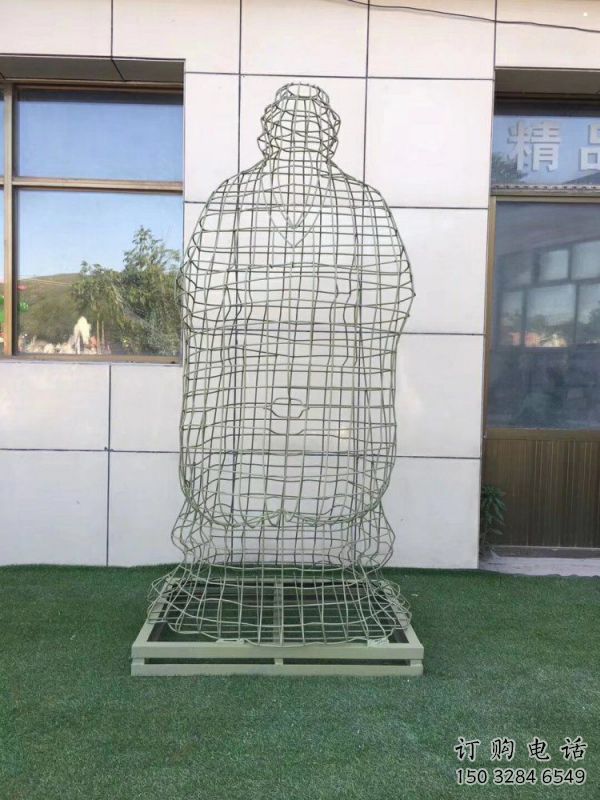 承德鏤空孔子雕塑訂做，景區雕塑，鐵藝古代人物雕塑定價