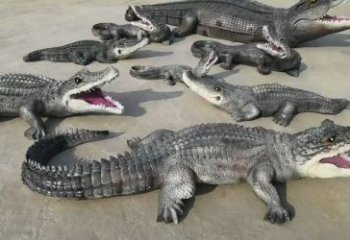 瓊山園林鱷魚雕塑