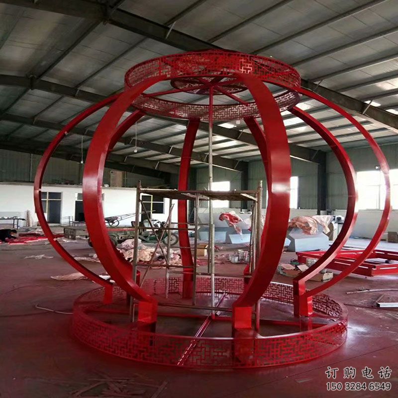 黑河景觀燈籠雕塑優(yōu)選，陸地?cái)[件，園林不銹鋼燈籠雕塑供應(yīng)