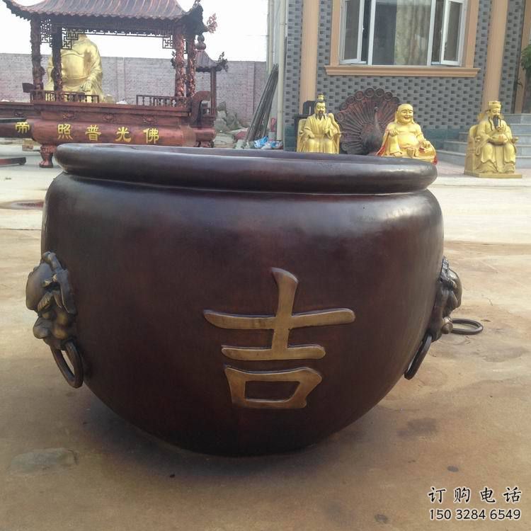 宜昌吉字銅缸雕塑-青銅鑄造