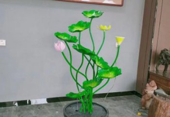 佳木斯荷花雕塑異型優選，城市裝飾，展示荷花雕塑定做