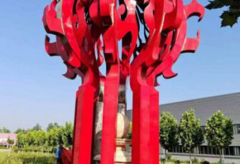益陽火球雕塑，精神堡壘火球雕塑落地展示