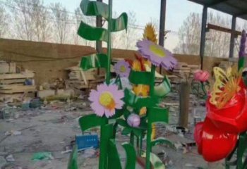 四平茉莉花雕塑訂做,城市雕塑,不銹鋼茉莉花雕塑廠