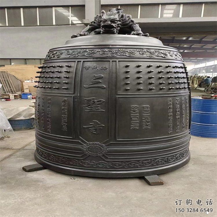 宿遷三圣寺銅鐘雕塑-鑄銅鐘雕塑-平直形結(jié)構(gòu)