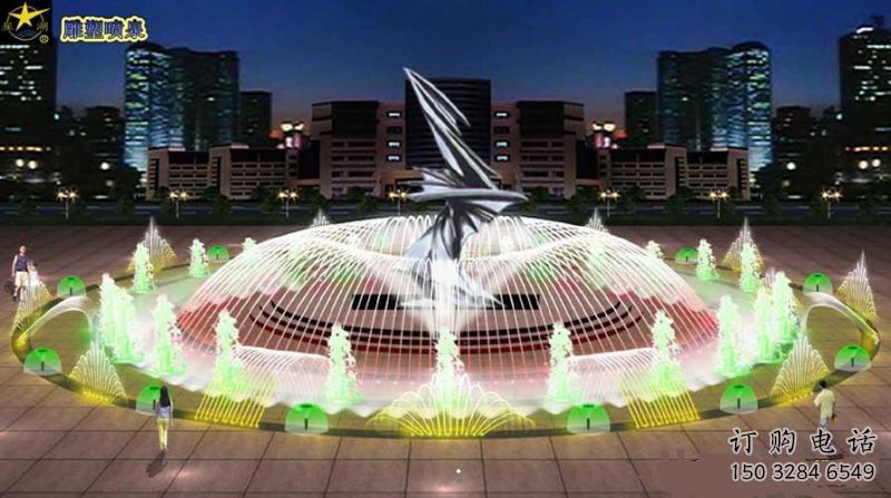 烏海水景搖擺噴泉雕塑，循環(huán)噴水模式噴泉雕塑加工