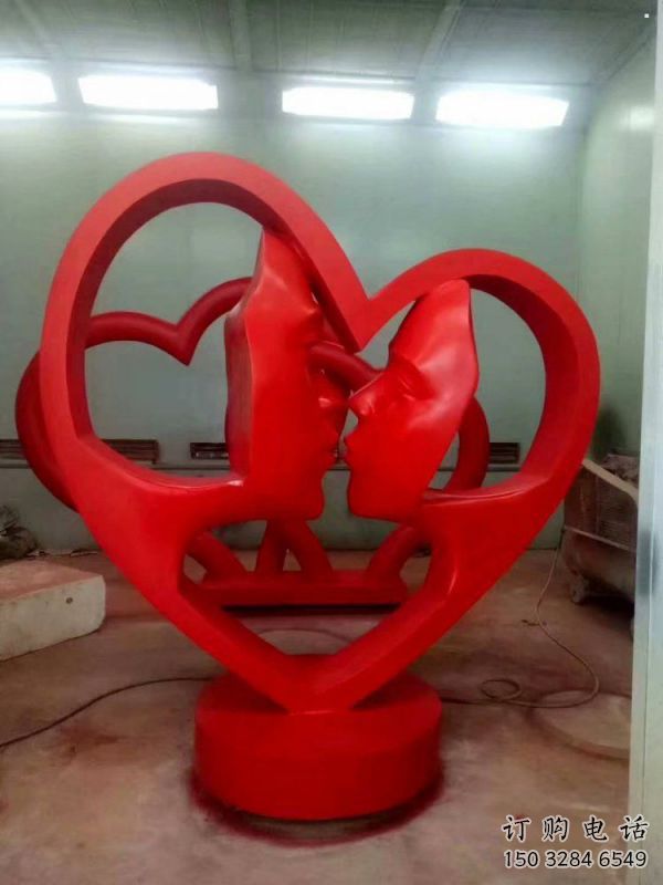 靈武制造心形人物雕塑供需，鋼管組合，雕塑工程制作供應