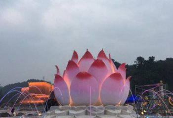 雙陽蓮花雕塑廠家，景區雕塑，水景蓮花噴泉雕塑精選