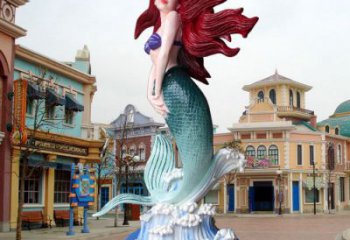 鎮江水景美人魚雕塑