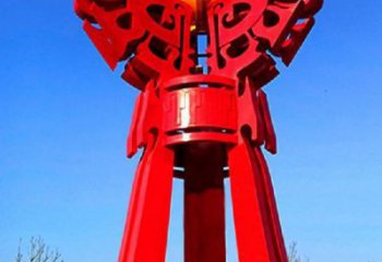 灣里精神堡壘火球雕塑，城市建筑雕塑，創意藝術設計